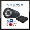 CRUNCH Basspaket 2-Kanal Endstufe/Verstärker+20cm Subwoofer+Kabel-SET - 400 Watt