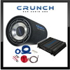CRUNCH Basspaket 2-Kanal Endstufe/Verstärker+25cm Subwoofer+Kabel-SET - 500 Watt
