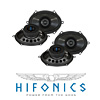 HIFONICS Front/Heck Oval Auto Lautsprecher/Boxen Komplett-SET für FORD #5