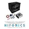 HIFONICS Basspaket 2-Kanal Endstufe/Verstärker+25cm Subwoofer+Kabel-SET 600W