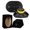 ESX 3-Wege Aufbau Lautsprecher Oval 16x23cm Triax MDF Gehäuse (Paar) 250W