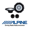 ALPINE Auto 2-Wege Lautsprecher/Boxen Kompo SXE-1750s -165mm/16,5cm (SXE-1750s)