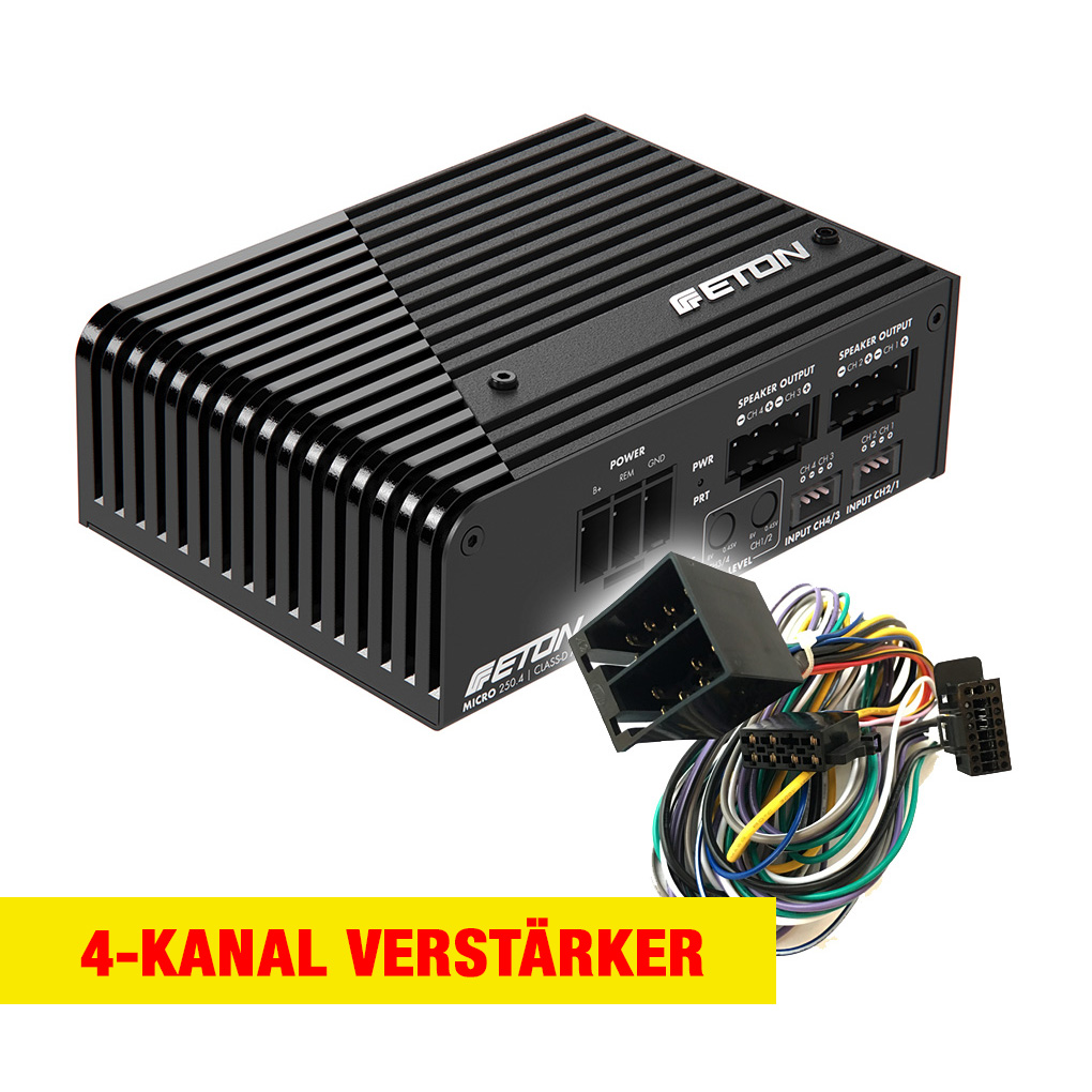 ETON MICRO 250.4 Endstufe/Verstärker für Ford Focus C-Max 2 ab 